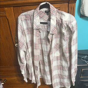 Torrid Plaid Shirt in Red and Cream